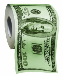 100 Dollar Bill Toilet Paper